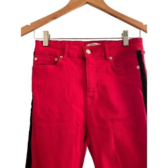 Zara Women's Premium Denim High Waisted Skinny Side Stripe Ankle Jeans Size 26 - Picture 3 of 8